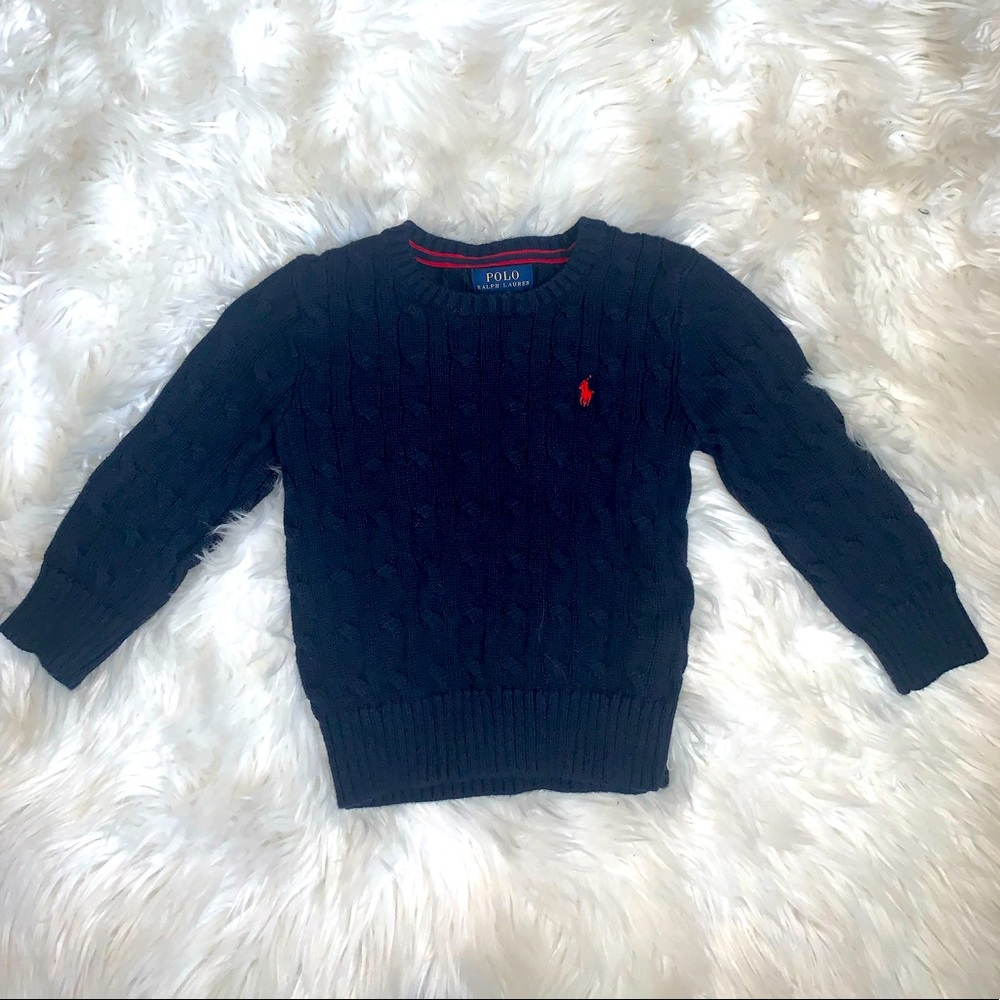 Boys polo long sleeve sweater